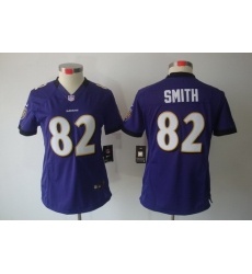 Nike Women Baltimore Ravens #82 Smith Purple Color[NIKE LIMITED Jersey]