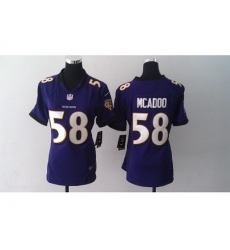 Nike women Baltimore Ravens #58 Elvis Dumervil purple jerseys