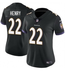 Women Baltimore Ravens 22 Derrick Henry Black Football Jersey