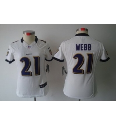 Women Nike Baltimore Ravens #21 Lardarius Webb White Color[NIKE LIMITED Jersey]