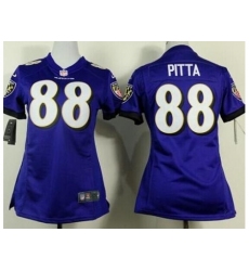 Women Nike Baltimore Ravens 88 Dennis Pitta Purple Team Color Stitched NFL Jersey