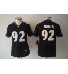 Women Nike Baltimore Ravens #92 Haloti Ngata Black(Women Limited Jerseys)