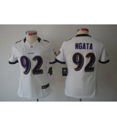 Women Nike Baltimore Ravens #92 Haloti Ngata White(Women Limited Jerseys)