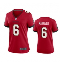Women Tampa Bay Buccanee 6 Baker Mayfield Red Stitched Game Jersey