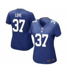 Women York Giants #37 Julian Love Blue Vapor Untouchable Limited Player Football Jersey