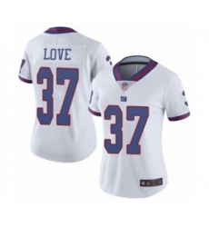 Women York Giants #37 Julian Love Rush Stitched Football Jersey