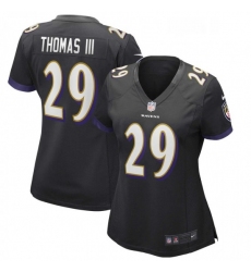 Womens Baltimore Ravens 29 Earl Thomas Nike Black Game Jersey