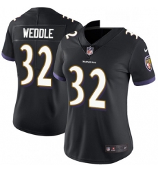 Womens Nike Baltimore Ravens 32 Eric Weddle Black Alternate Vapor Untouchable Limited Player NFL Jersey