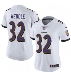 Womens Nike Baltimore Ravens 32 Eric Weddle Elite White NFL Jersey