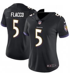 Womens Nike Baltimore Ravens 5 Joe Flacco Elite Black Alternate NFL Jersey