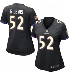 Womens Nike Baltimore Ravens 52 Ray Lewis Game Black Alternate NFL Jersey