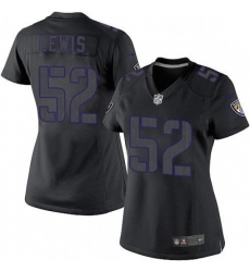 Womens Nike Baltimore Ravens 52 Ray Lewis Limited Black Impact NFL Jersey