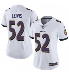 Womens Nike Baltimore Ravens 52 Ray Lewis White Vapor Untouchable Limited Player NFL Jersey