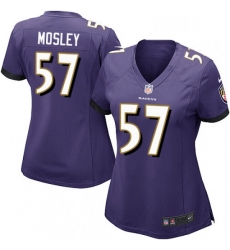 Womens Nike Baltimore Ravens 57 CJ Mosley Game Purple Team Color NFL Jersey