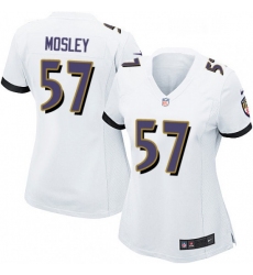 Womens Nike Baltimore Ravens 57 CJ Mosley Game White NFL Jersey