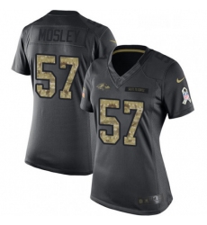 Womens Nike Baltimore Ravens 57 CJ Mosley Limited Black 2016 Salute to Service NFL Jersey