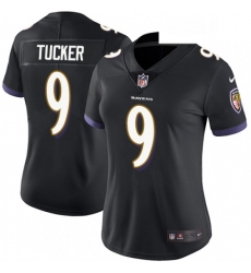 Womens Nike Baltimore Ravens 9 Justin Tucker Elite Black Alternate NFL Jersey