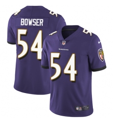 Nike Ravens #54 Tyus Bowser Purple Team Color Youth Stitched NFL Vapor Untouchable Limited Jersey