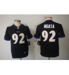 Nike Youth Baltimore Ravens #92 Ngata Black Color[Youth Limited Jerseys]