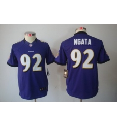 Nike Youth Baltimore Ravens #92 Ngata Purple Color[Youth Limited Jerseys]