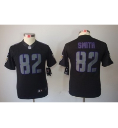 Nike Youth NFL Baltimore Ravens #82 Torrey Smith Black Jerseys[Impact Limited]