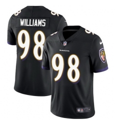 Ravens 98 Brandon Williams Black Alternate Youth Stitched Football Vapor Untouchable Limited Jersey