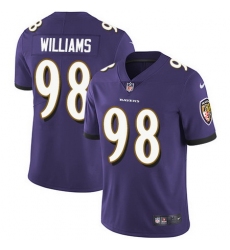 Ravens 98 Brandon Williams Purple Team Color Youth Stitched Football Vapor Untouchable Limited Jers
