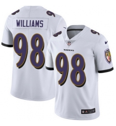 Ravens 98 Brandon Williams White Youth Stitched Football Vapor Untouchable Limited Jersey
