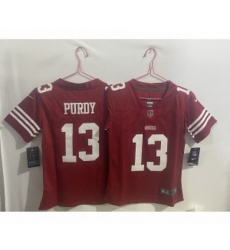 Youth Nike 49ers 13 Brock Purdy Red Vapor Limited Jersey
