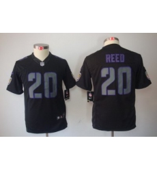 Youth Nike Baltimore Ravens #20 Ed Reed Black Jerseys[Impact Limited]