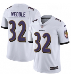 Youth Nike Baltimore Ravens 32 Eric Weddle White Vapor Untouchable Limited Player NFL Jersey
