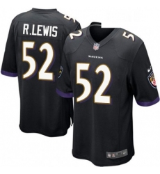 Youth Nike Baltimore Ravens 52 Ray Lewis Game Black Alternate NFL Jersey