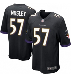 Youth Nike Baltimore Ravens 57 CJ Mosley Game Black Alternate NFL Jersey