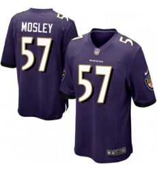 Youth Nike Baltimore Ravens 57 CJ Mosley Game Purple Team Color NFL Jersey