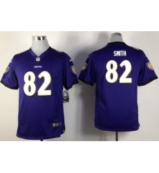 Youth Nike Baltimore Ravens 82 Torrey Smith Purple NFL Jerseys