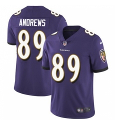 Youth Nike Baltimore Ravens 89 Mark Andrews Purple Vapor Untouchable Limited Jersey