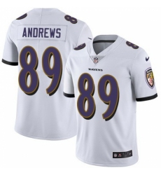 Youth Nike Baltimore Ravens 89 Mark Andrews White Vapor Untouchable Limited Jersey