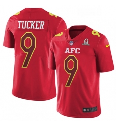 Youth Nike Baltimore Ravens 9 Justin Tucker Limited Red 2017 Pro Bowl NFL Jersey