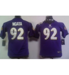 Youth Nike Baltimore Ravens #92 Haloti Ngata Purple Nike NFL Jerseys