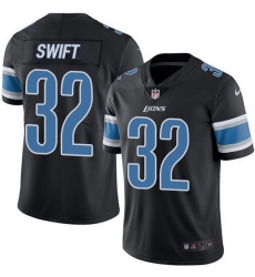 Youth Nike Lions 32 D'Andre Swift Black Stitched NFL Vapor Untouchable Limited Jersey