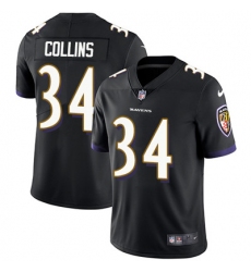 Youth Nike Ravens #34 Alex Collins Black Alternate Stitched NFL Vapor Untouchable Limited Jersey