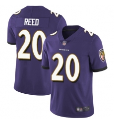 Youth Ravens 20 Ed Reed Purple Team Color Stitched Football Vapor Untouchable Limited Jersey
