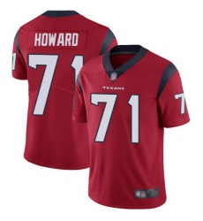 Youth Texans 71 Tytus Howard Red Stitched Football Vapor Untouchable Limited Jersey