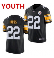 Youth pittsburgh steelers 22 najee harris black 2021 limited football jersey 