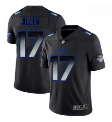 Bills 17 Josh Allen Black Men Stitched Football Vapor Untouchable Limited Smoke Fashion Jersey