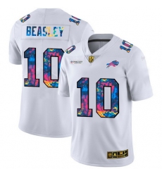 Buffalo Bills 10 Cole Beasley Men White Nike Multi Color 2020 NFL Crucial Catch Limited NFL Jersey