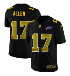 Buffalo Bills 17 Josh Allen Men Black Nike Golden Sequin Vapor Limited NFL Jersey