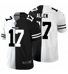 Buffalo Bills 17 Josh Allen Men Black V White Peace Split Nike Vapor Untouchable Limited NFL Jersey