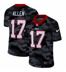 Buffalo Bills 17 Josh Allen Men Nike 2020 Black CAMO Vapor Untouchable Limited Stitched NFL Jersey