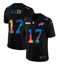 Buffalo Bills 17 Josh Allen Men Nike Multi Color Black 2020 NFL Crucial Catch Vapor Untouchable Limited Jersey